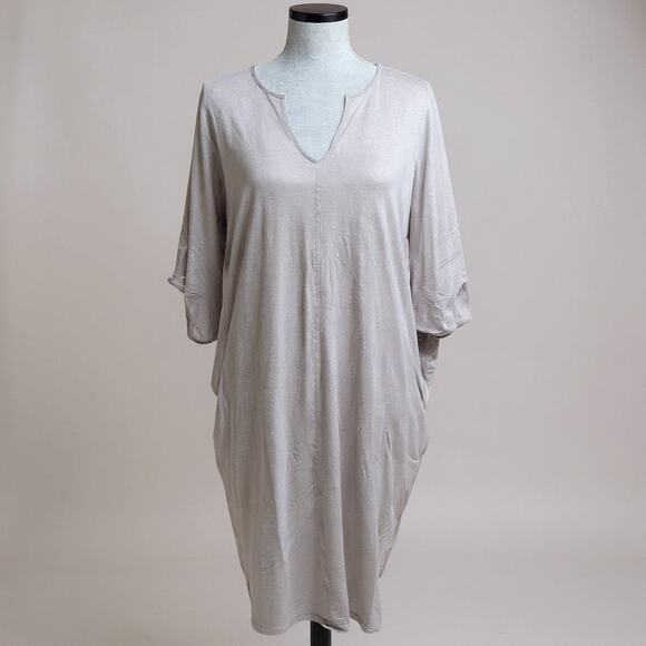 BAREFOOT DREAMS Luxe Milk Jersey Day to Night Caftan One Size Cozy Soft - Picture 1 of 7